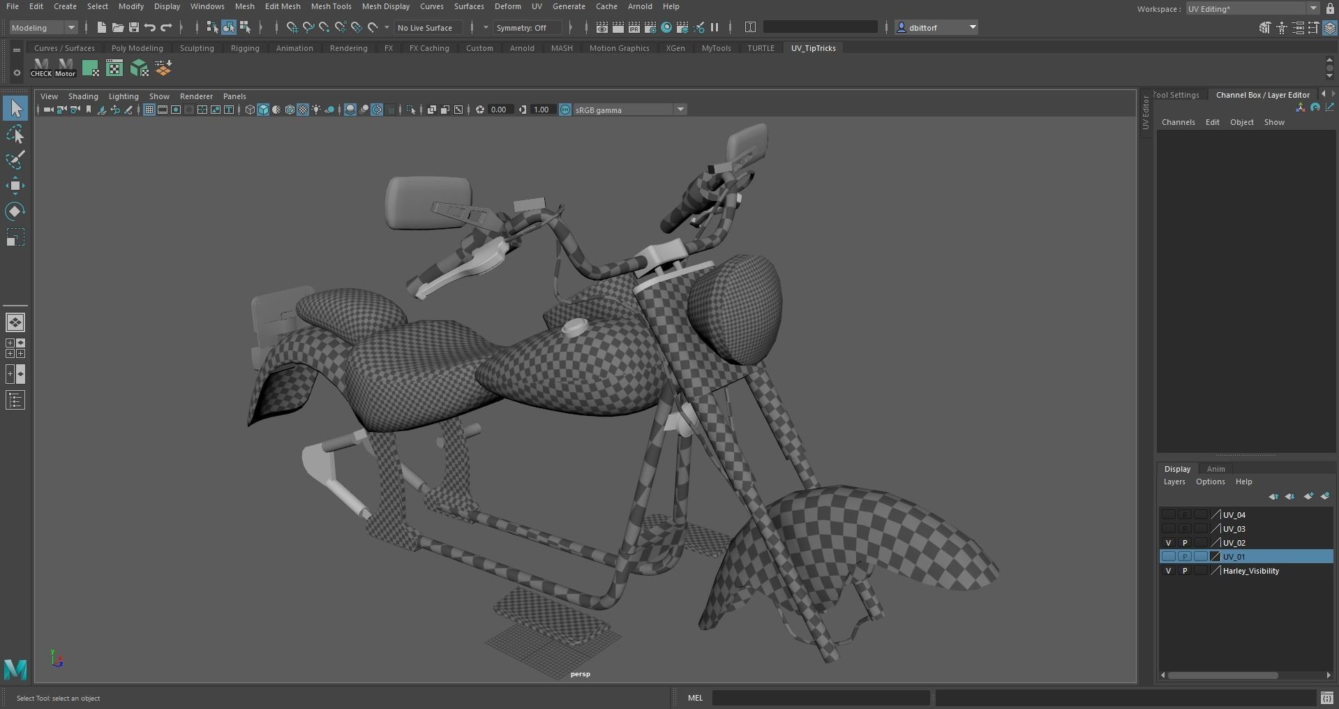 Maya UV Mapping Tutorial 3D model_4