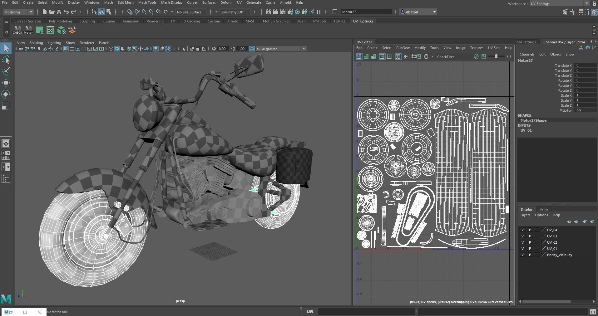 Maya UV Mapping Tutorial 3D model_3