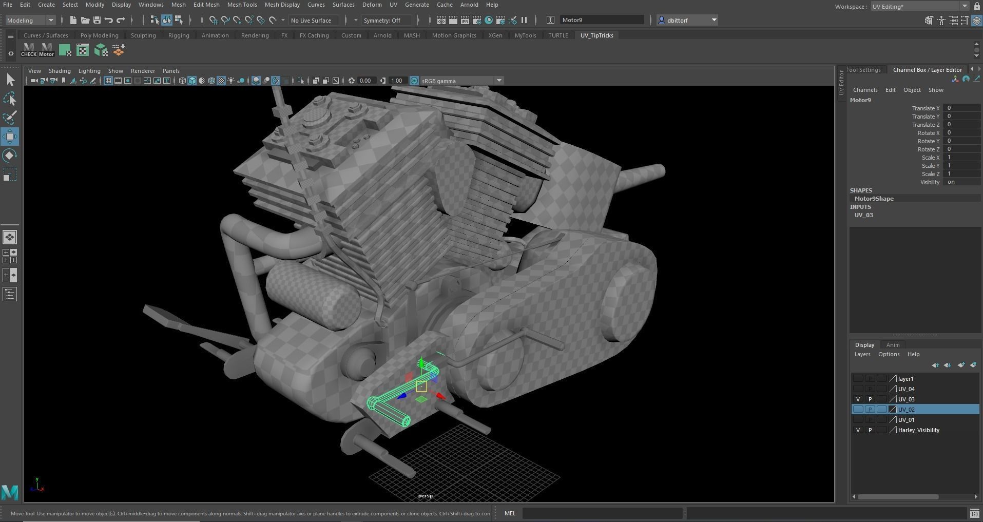 Maya UV Mapping Tutorial 3D model_5