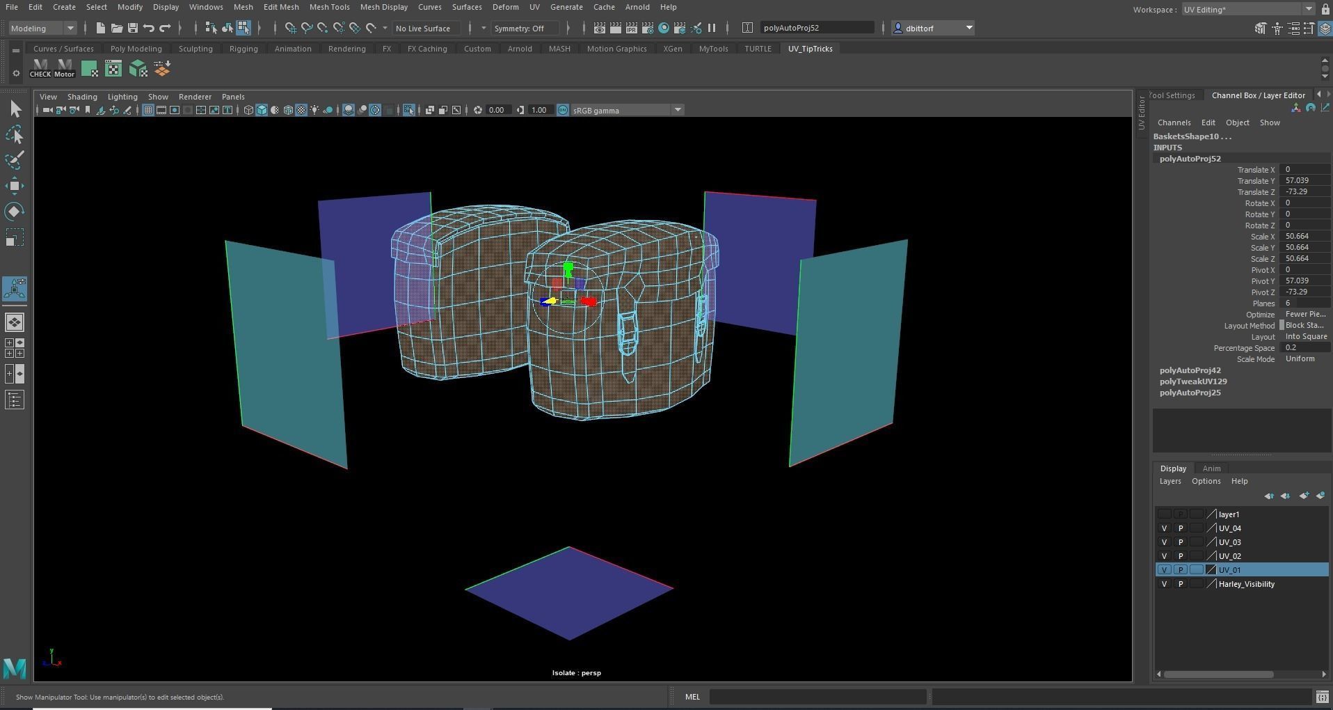 Maya UV Mapping Tutorial 3D model_6