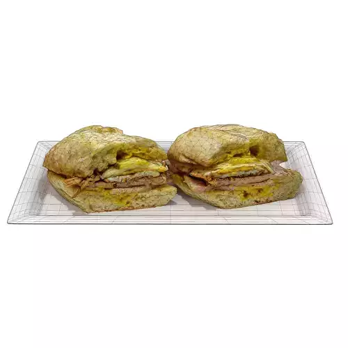 CUBAN SANDWICH Low-poly 3D model