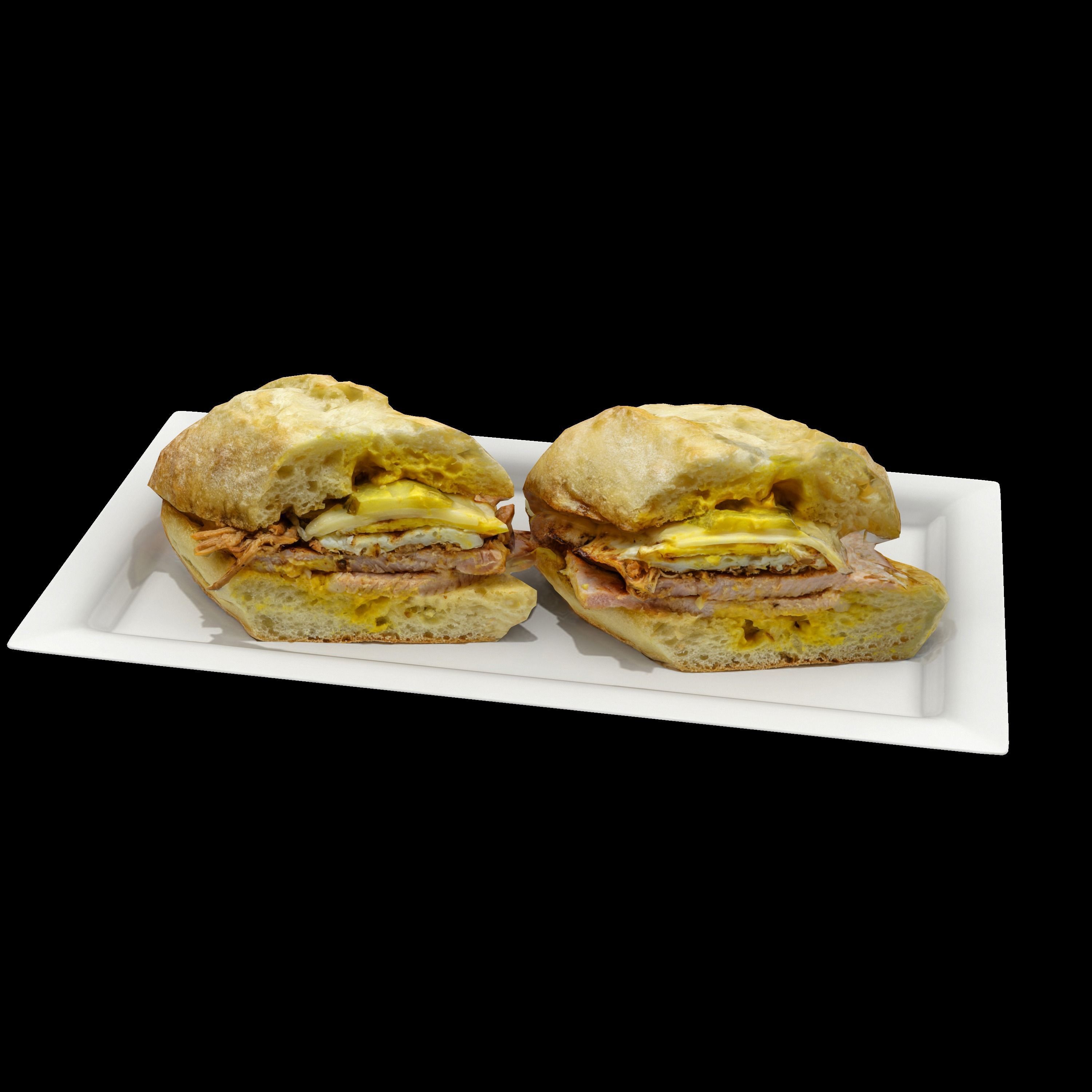 CUBAN SANDWICH Low-poly 3D model_10