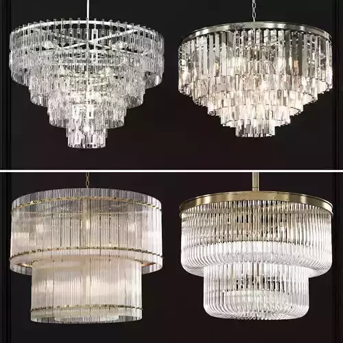 4 type Restoration Hardware Round Chandelier Set 003