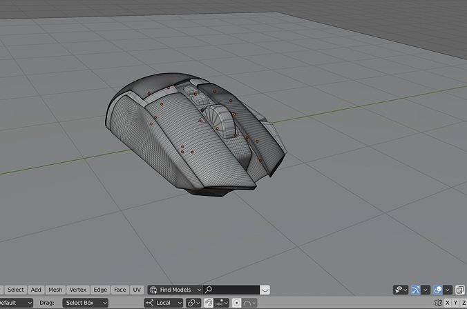 Mouse Logitech EEVEE Rendered 3D model