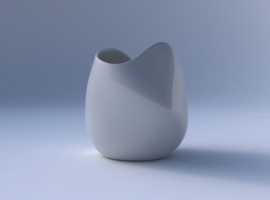 Bowl compressed and twisted smooth 3D print model_4