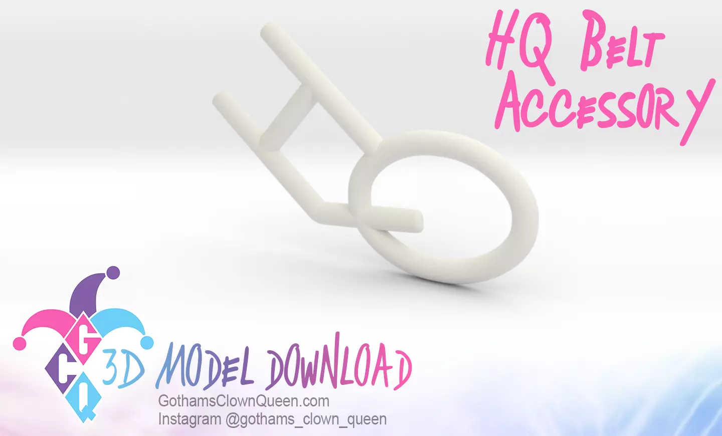 Cosplay HQ Belt Buckle Accessory 3D print model_0