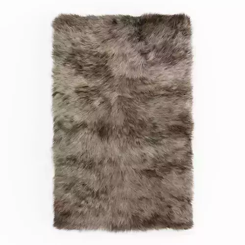 Shaggy Fur Camel Rug 3D model