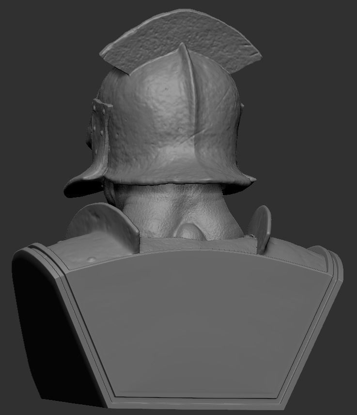 Orc warrior bust 3D print model_8