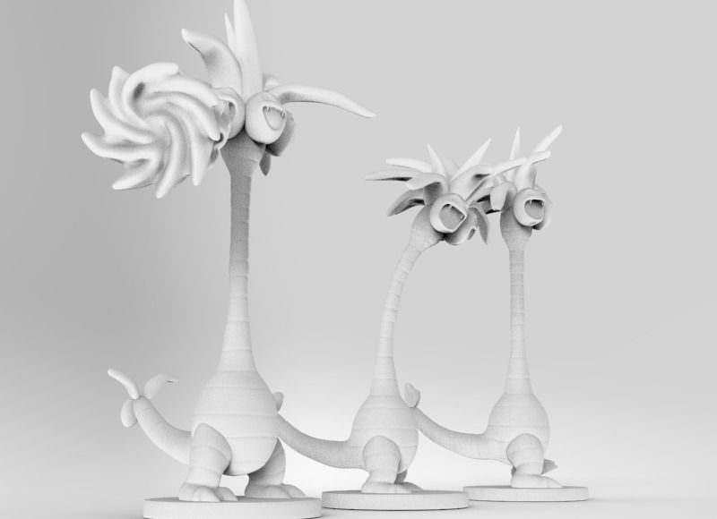 Exeggutor alola 3D print model_3