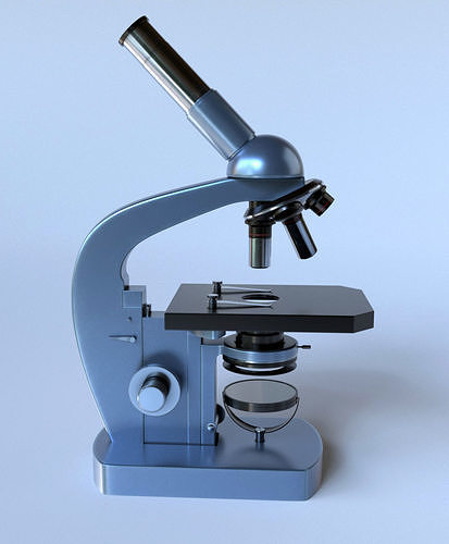 Compound Microscope Low-poly 3D model