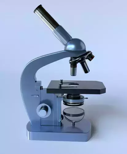 Compound Microscope Low-poly 3D model