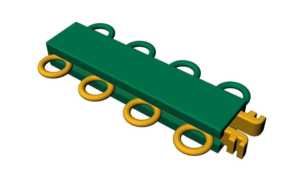 Necklace Clasp Lock    3D print model_9