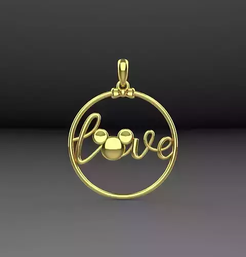 Pendant love Mickey Mouse
