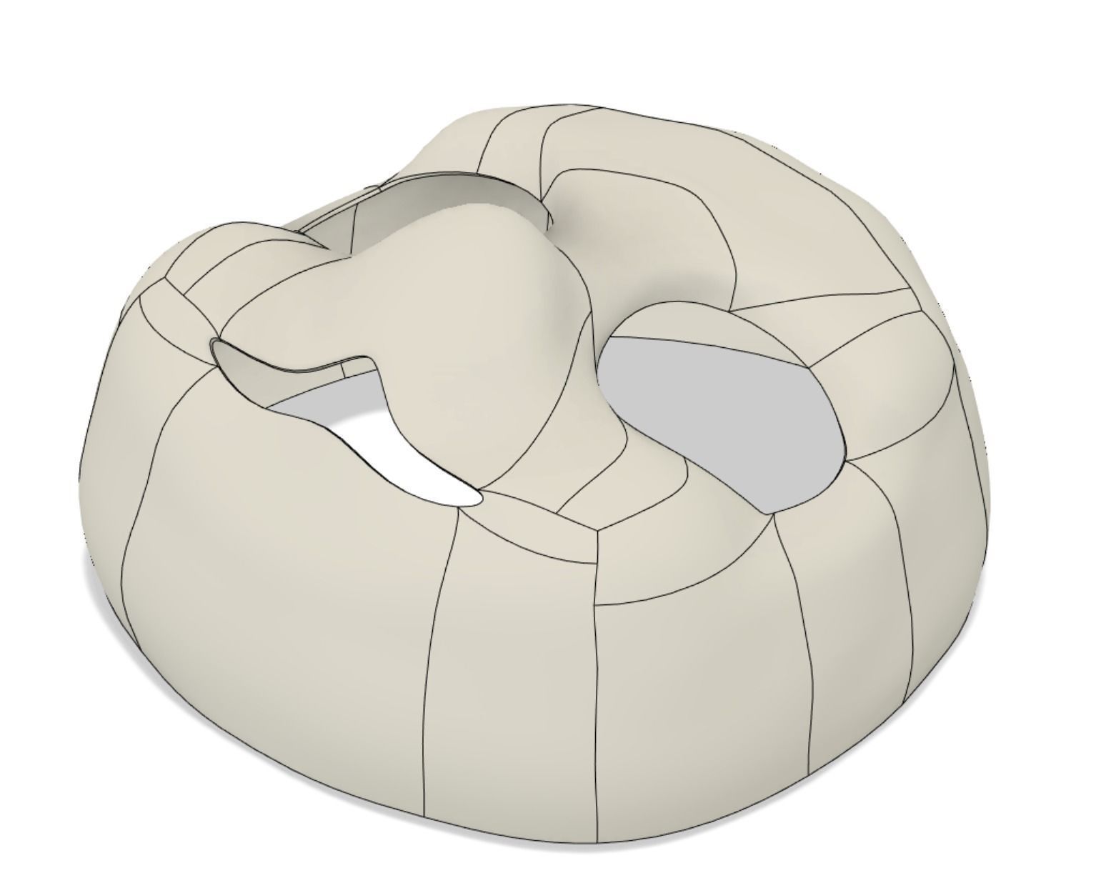 Kemono style fur suit mask base 3D print model_2