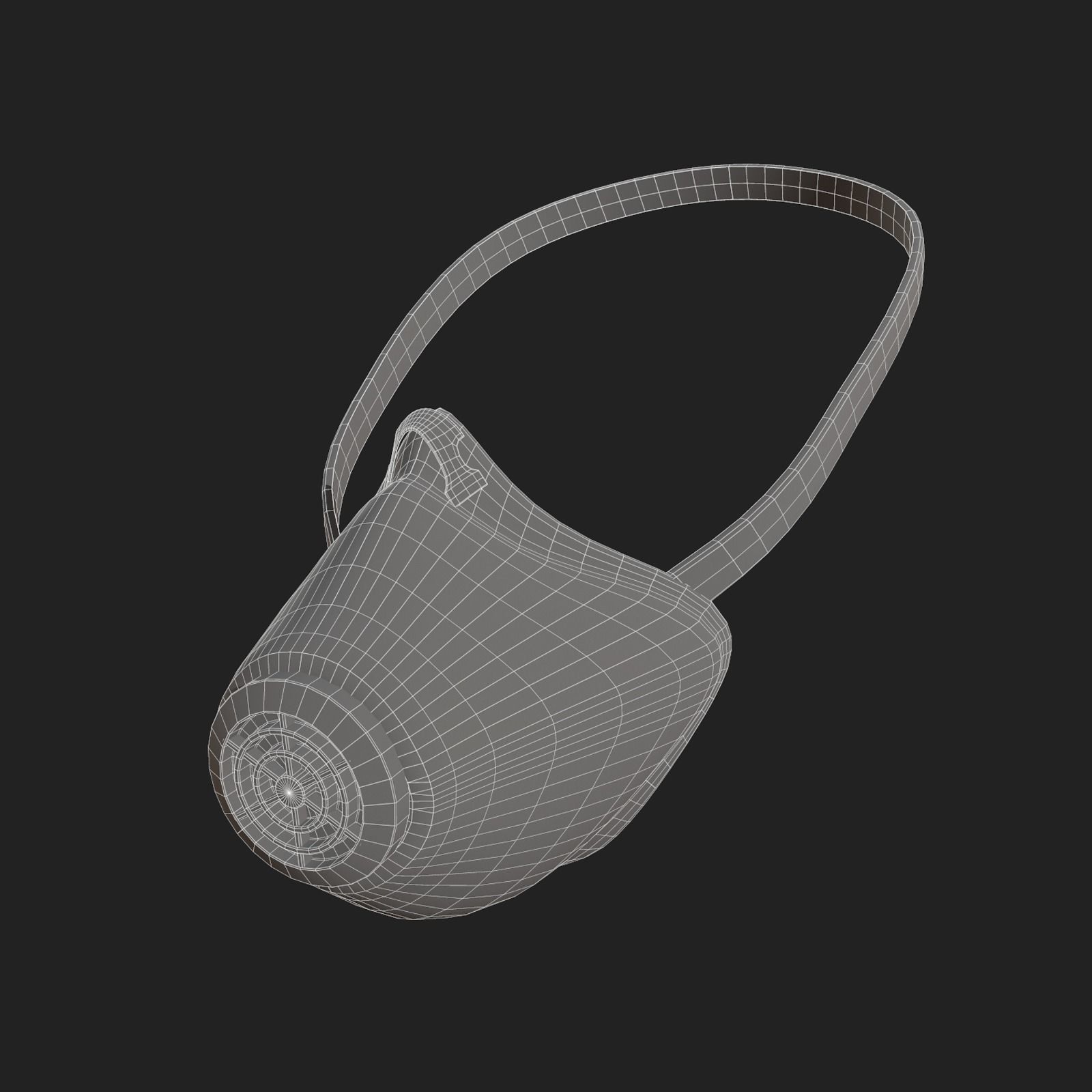 Gas mask helmet 3d safety isolated fantasy futuristic  Low-poly 3D model_9