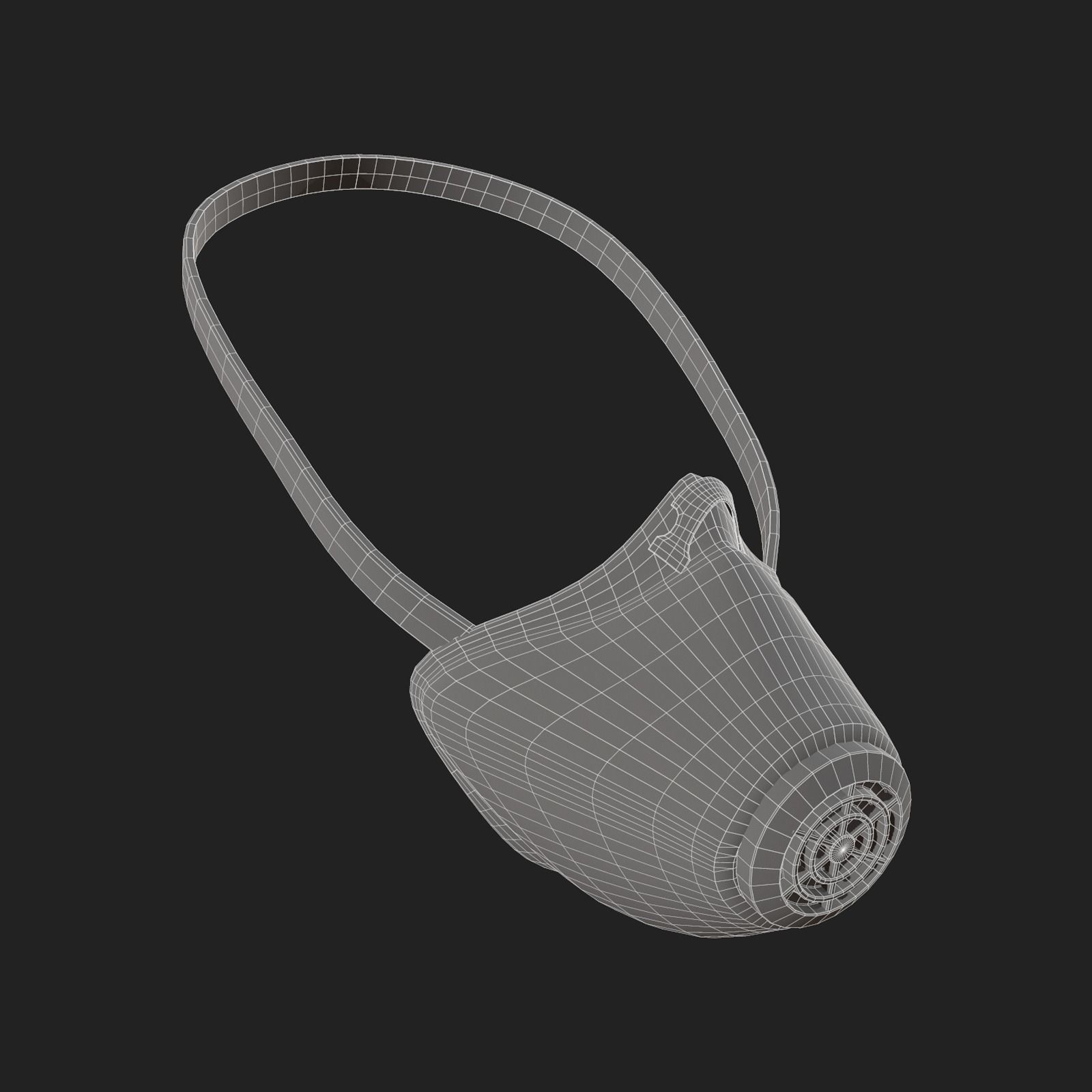 Gas mask helmet 3d safety isolated fantasy futuristic  Low-poly 3D model_8