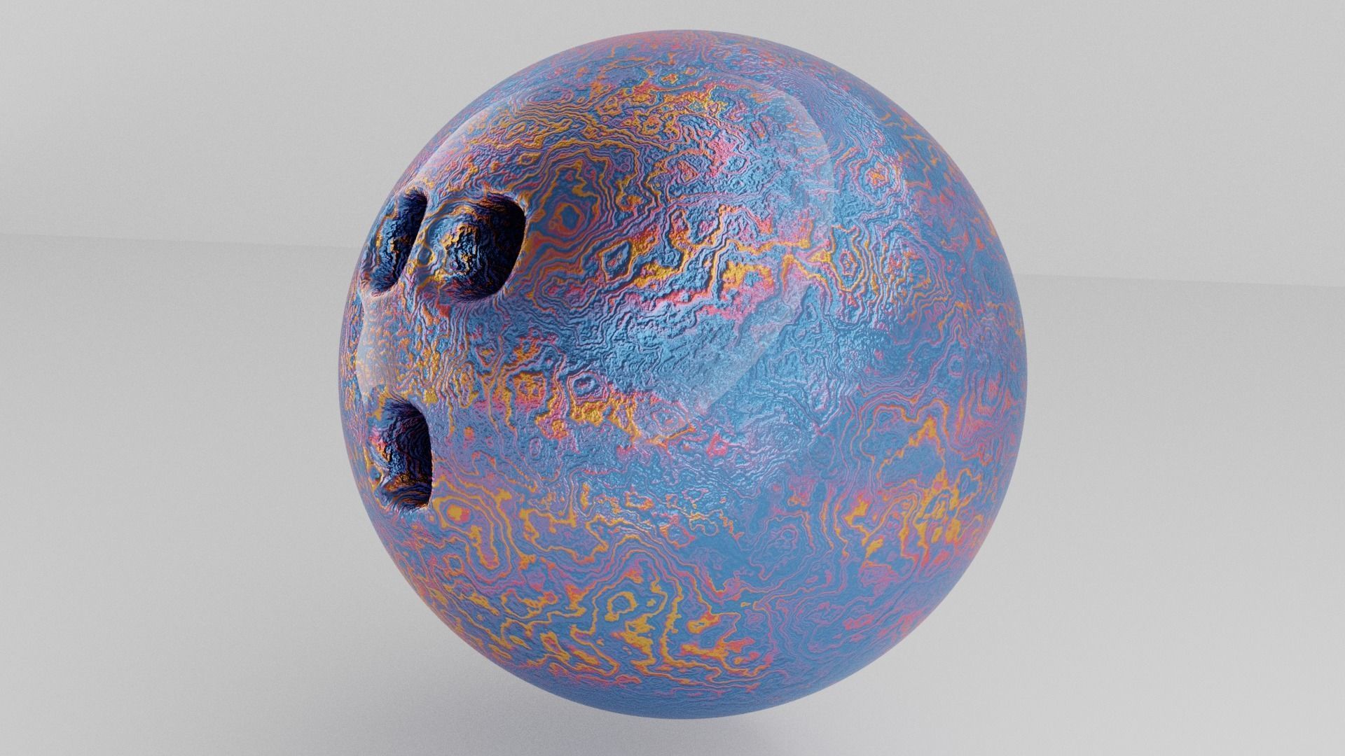 Bowling Ball Artistic 3D model_1
