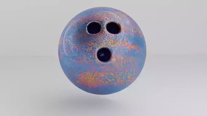 Bowling Ball Artistic 3D model