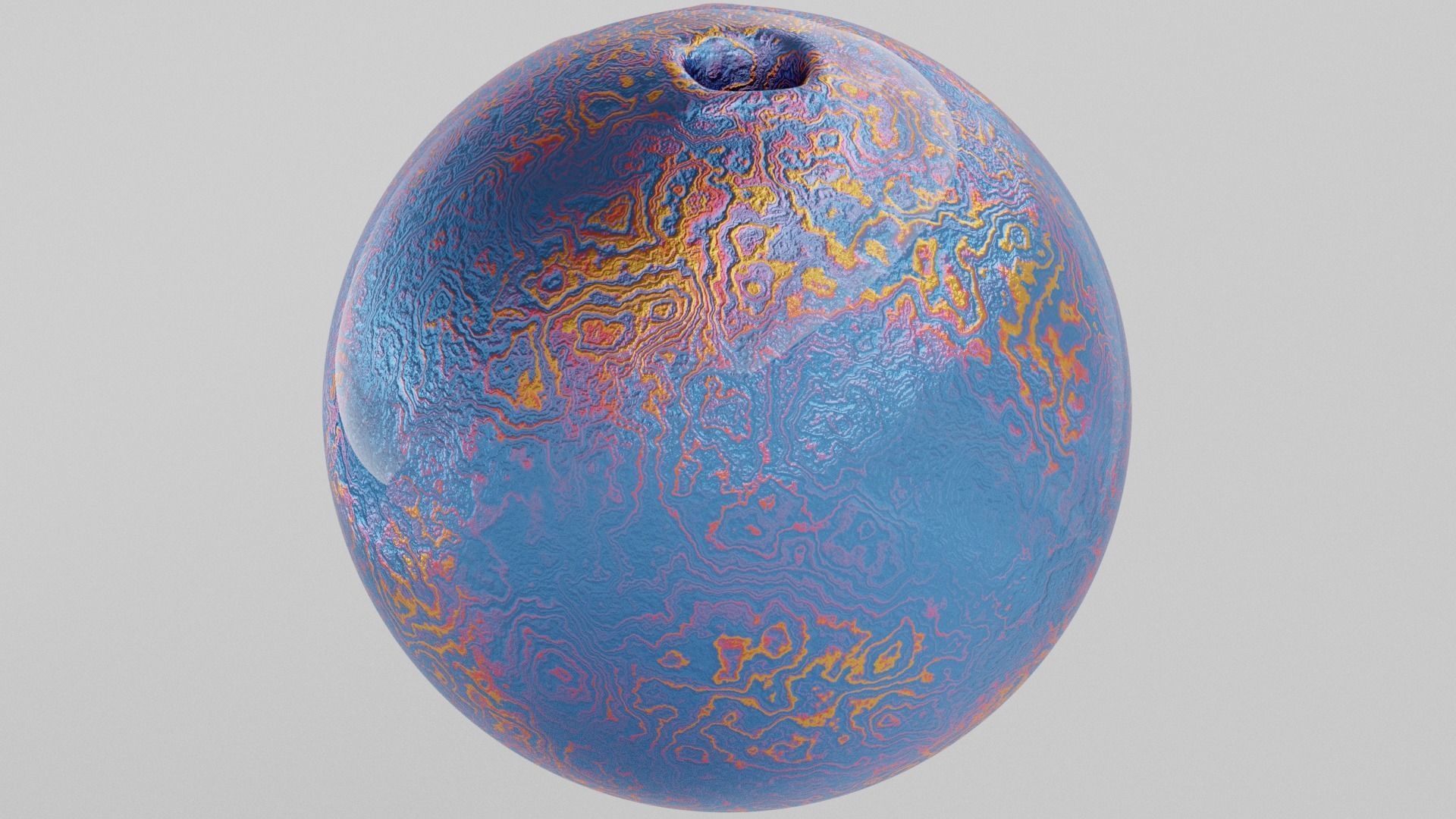 Bowling Ball Artistic 3D model_2