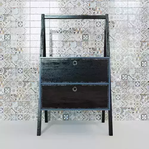 Chest of drawers VOX Low-poly 3D model