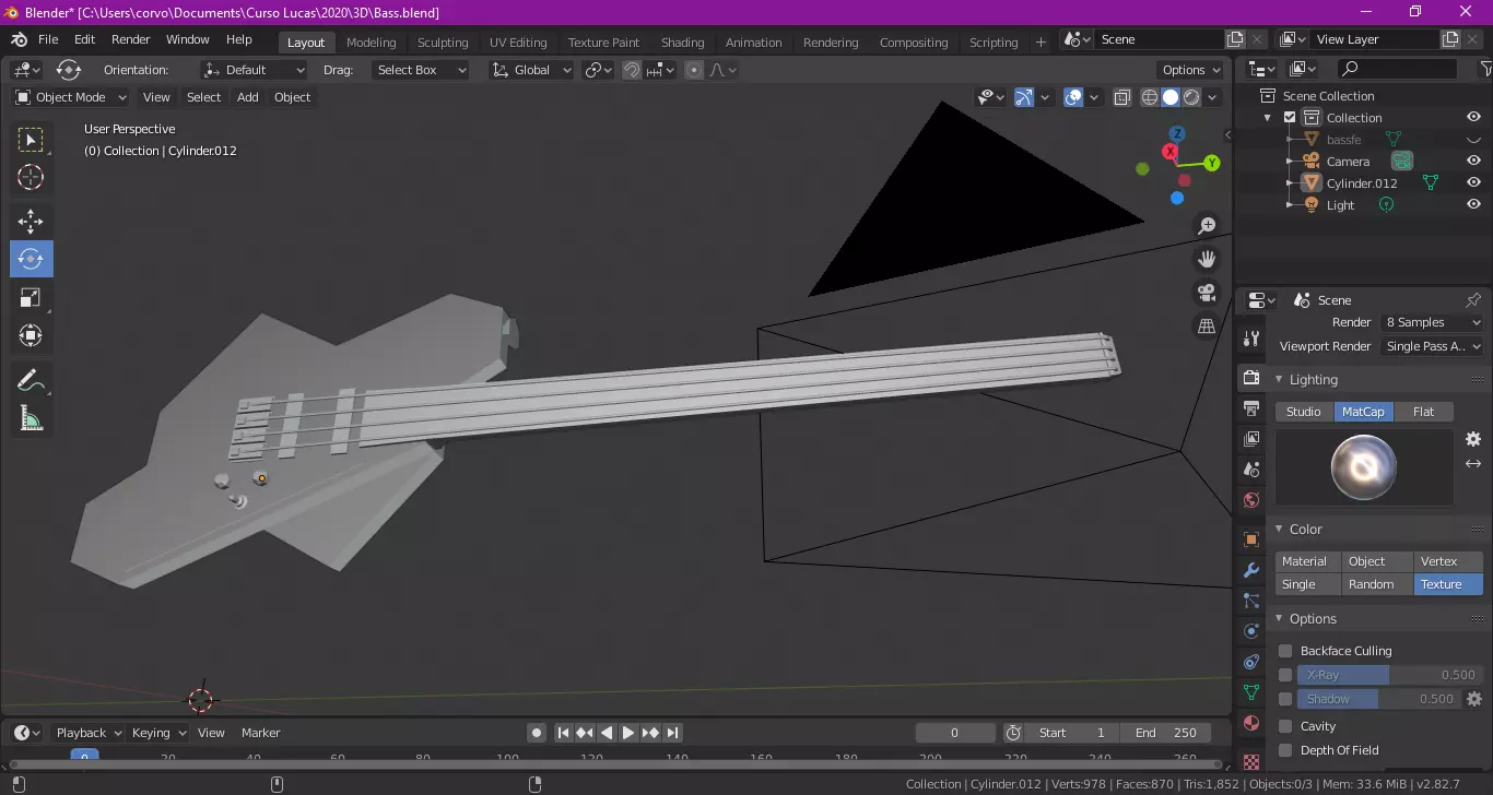 Guitar Bass and Amps Low-poly 3D model_0