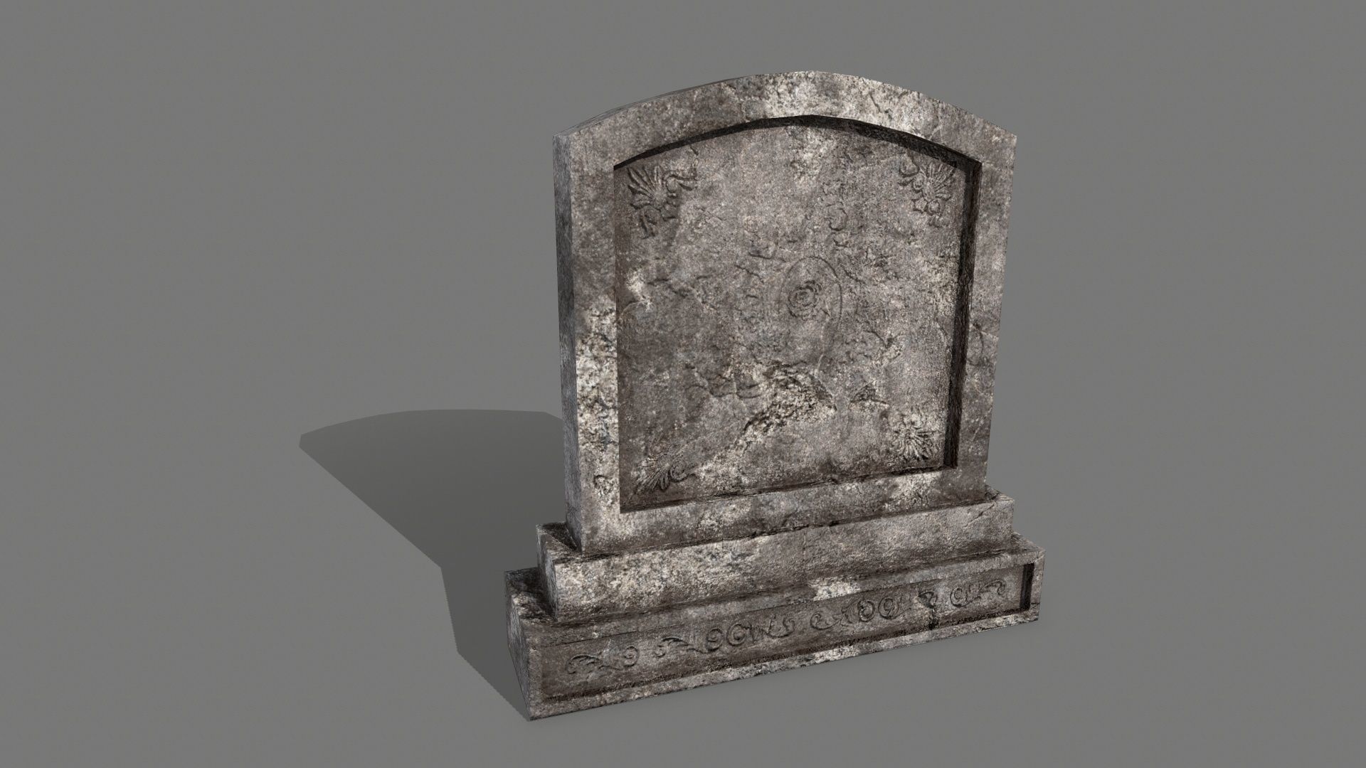 Tombstone set Low-poly 3D model_7