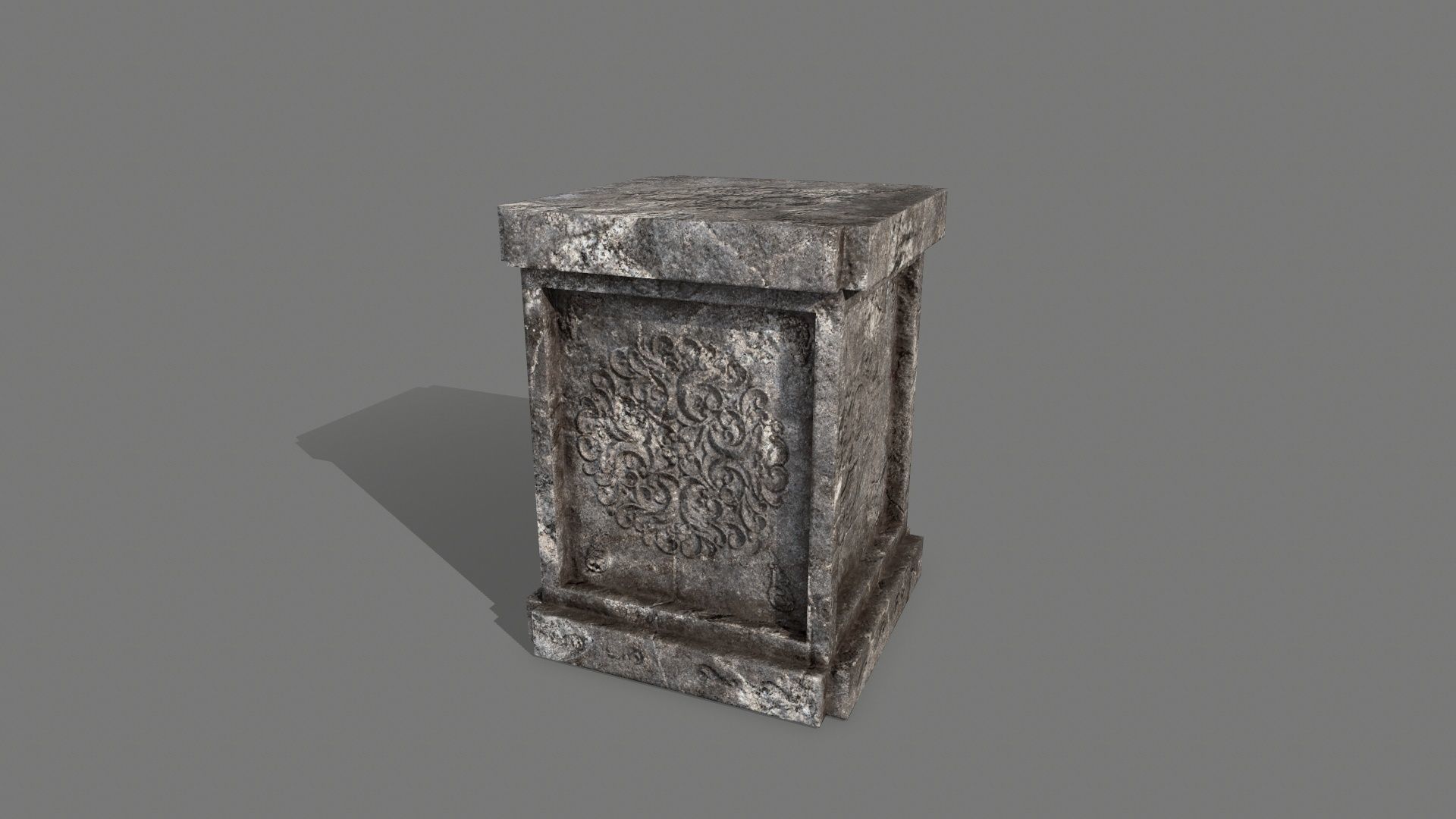 Tombstone set Low-poly 3D model_22
