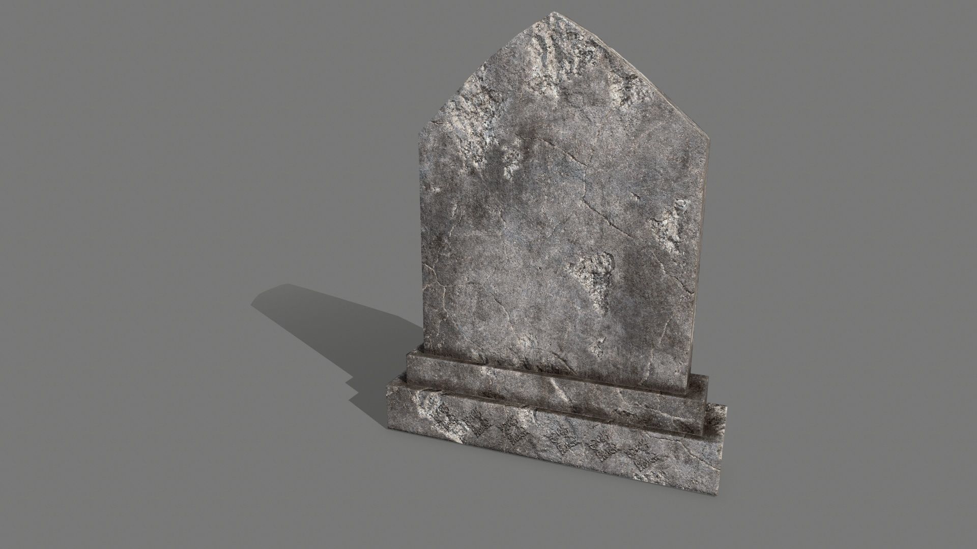 Tombstone set Low-poly 3D model_15