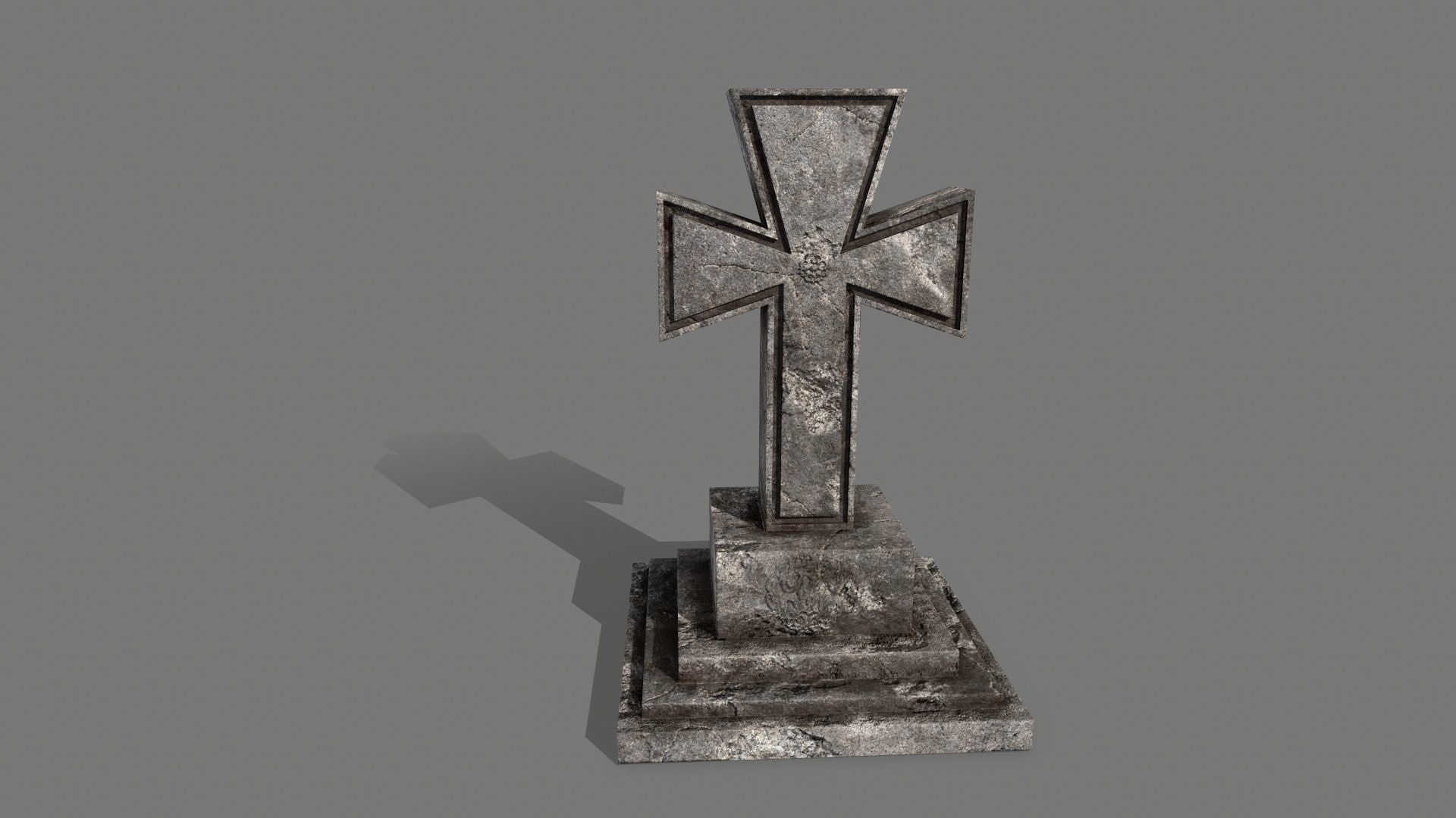 Tombstone set Low-poly 3D model_20