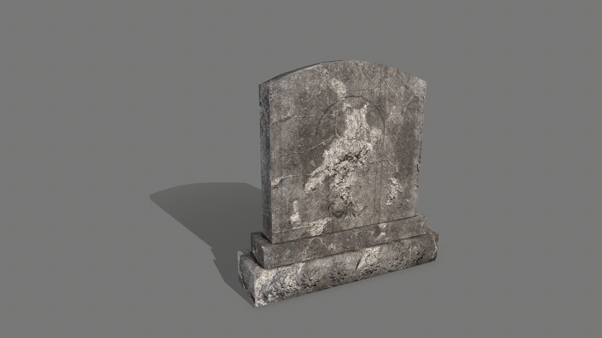 Tombstone set Low-poly 3D model_13