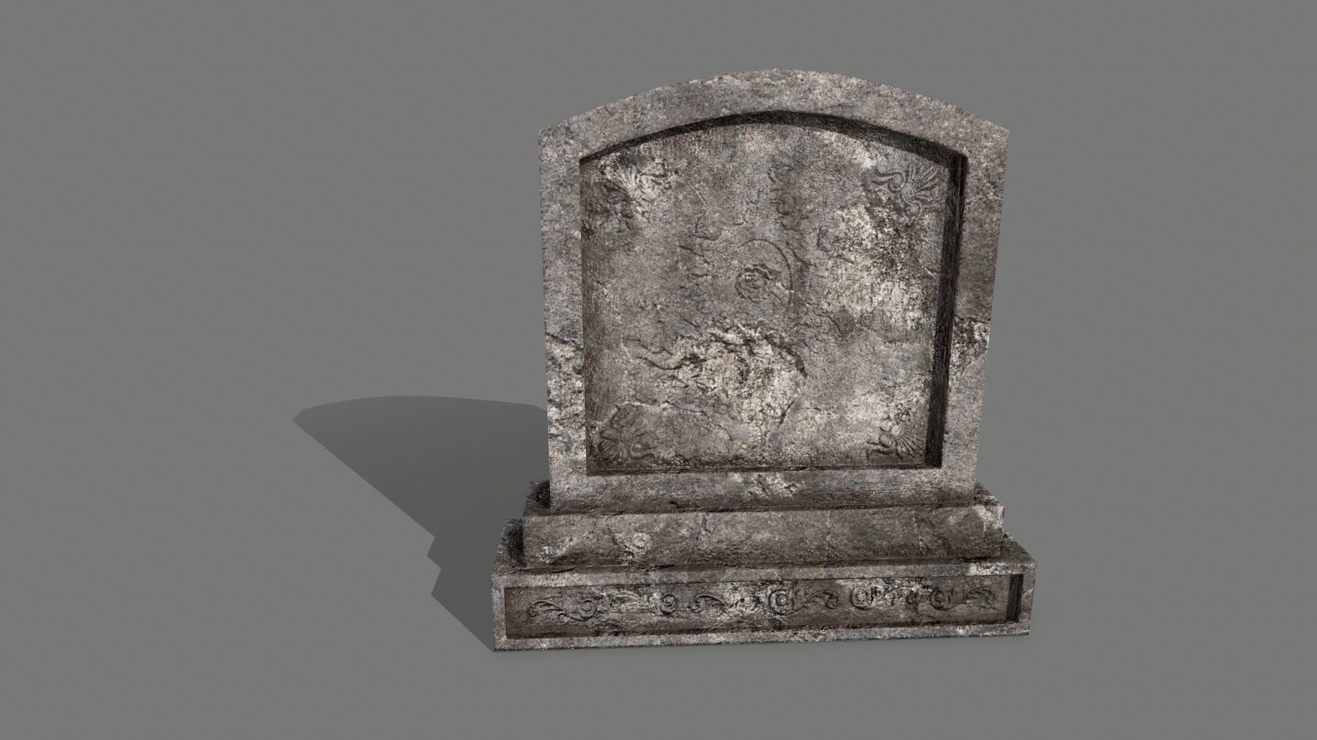 Tombstone set Low-poly 3D model_6