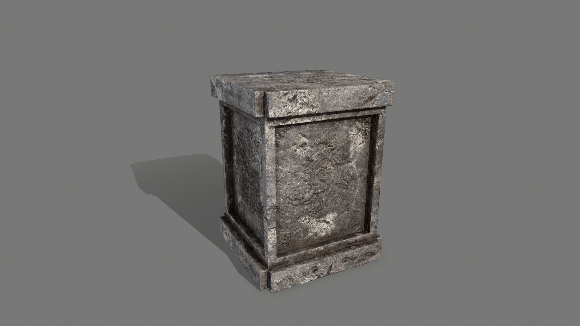 Tombstone set Low-poly 3D model_23