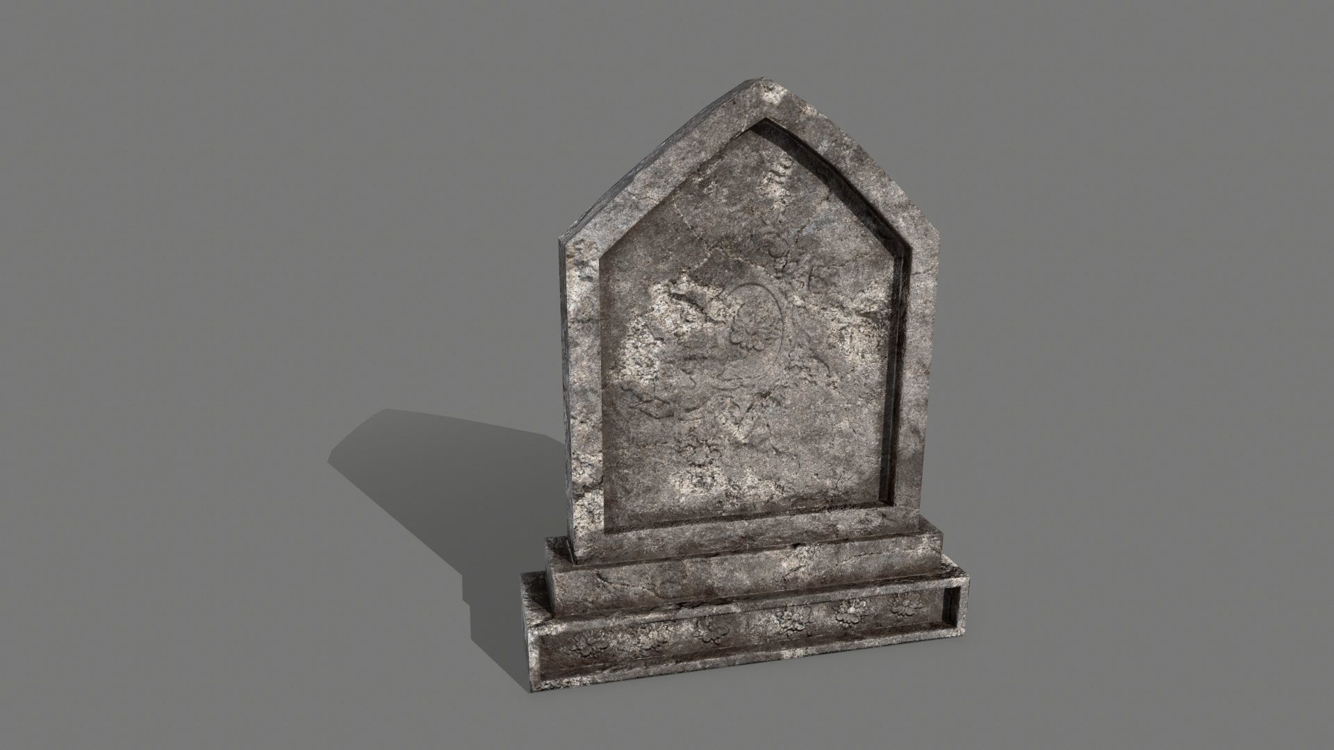 Tombstone set Low-poly 3D model_8