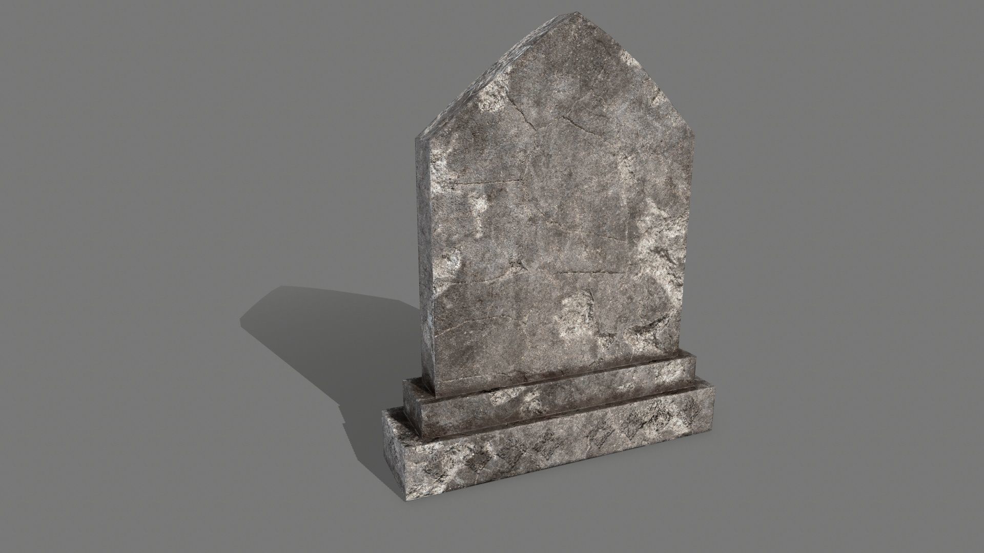 Tombstone set Low-poly 3D model_14
