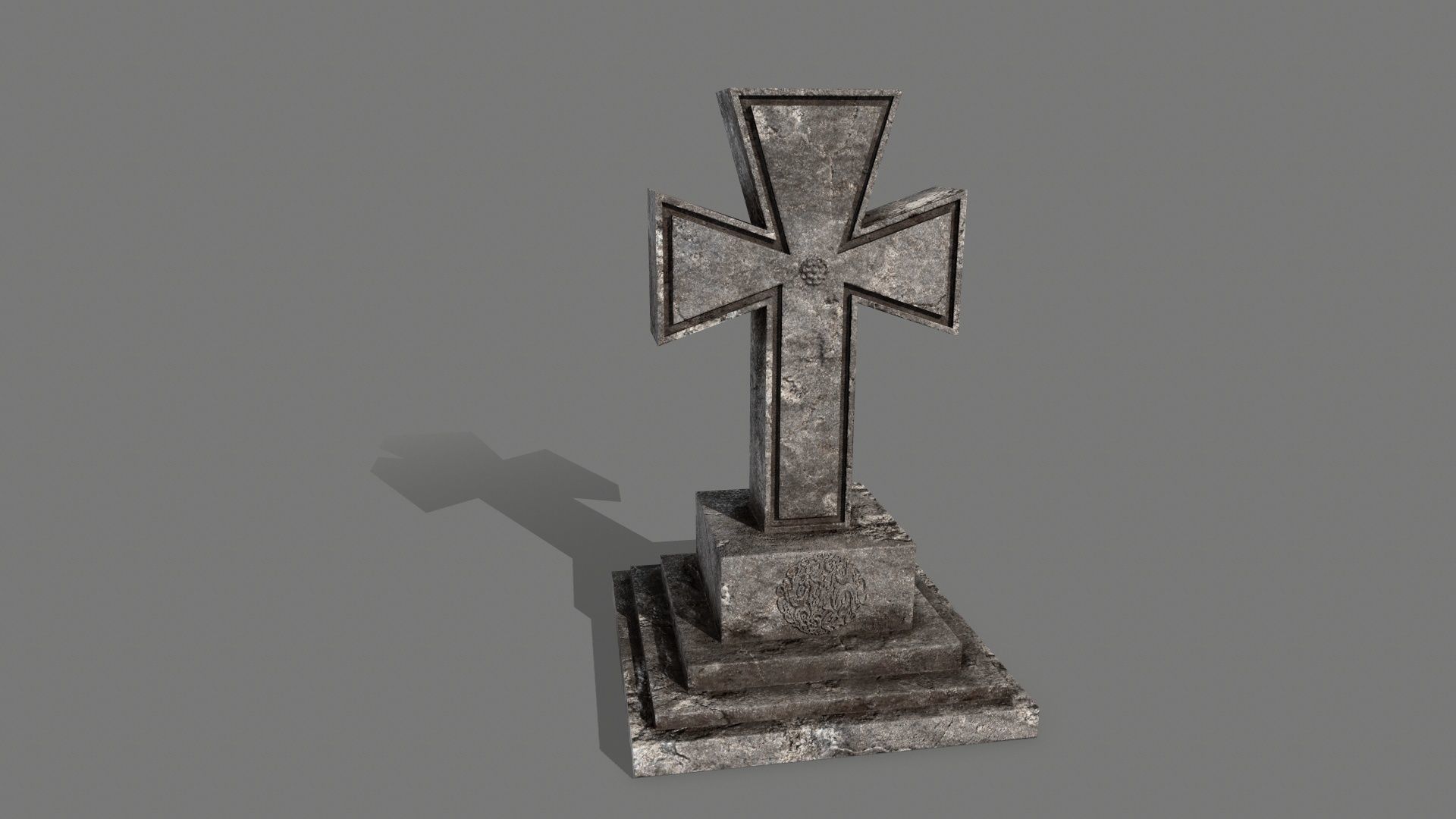 Tombstone set Low-poly 3D model_21