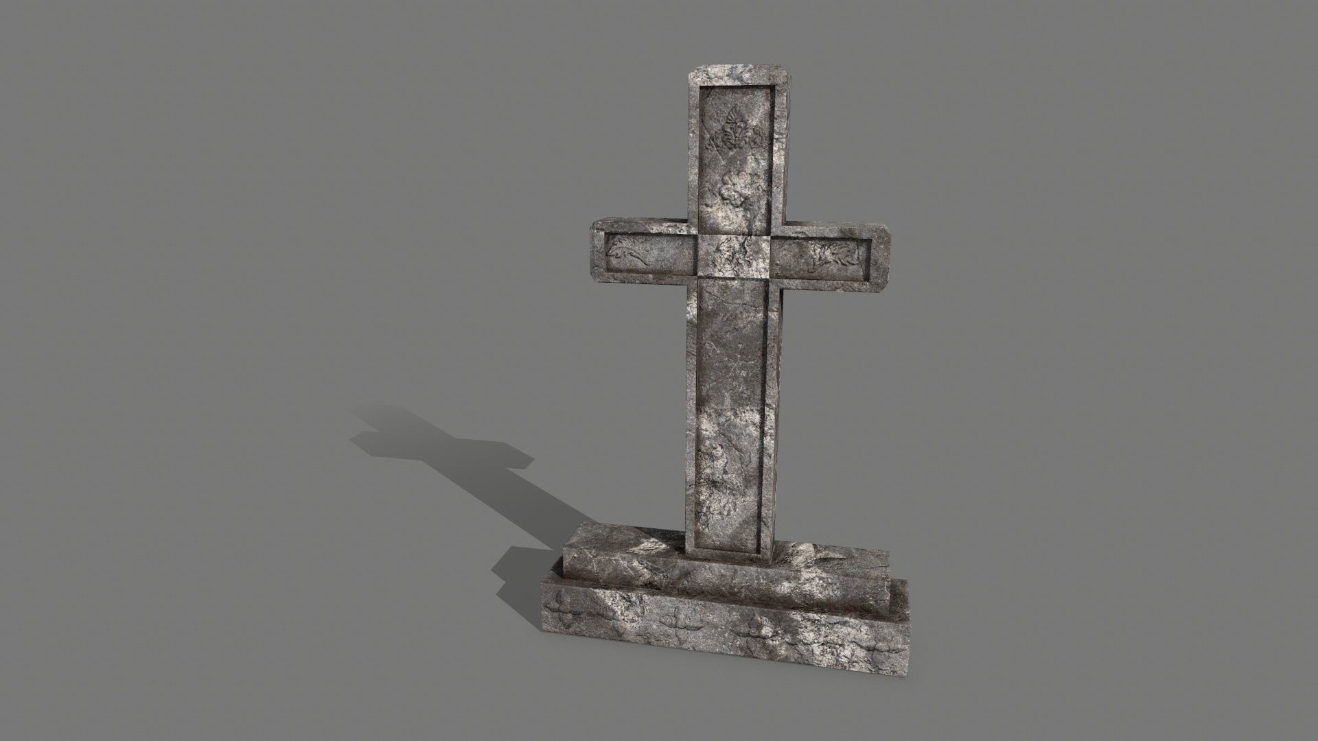 Tombstone set Low-poly 3D model_17