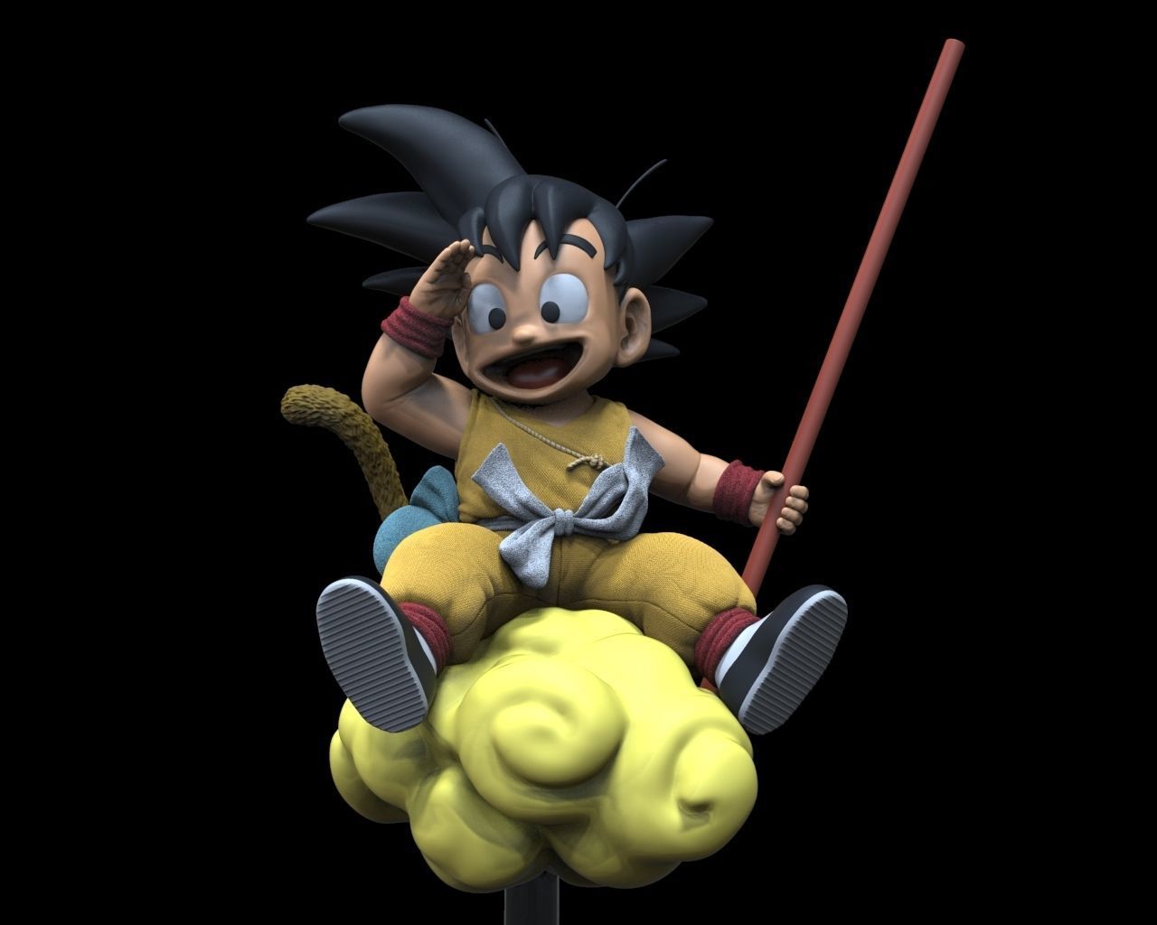 Goku child  3D print model_4