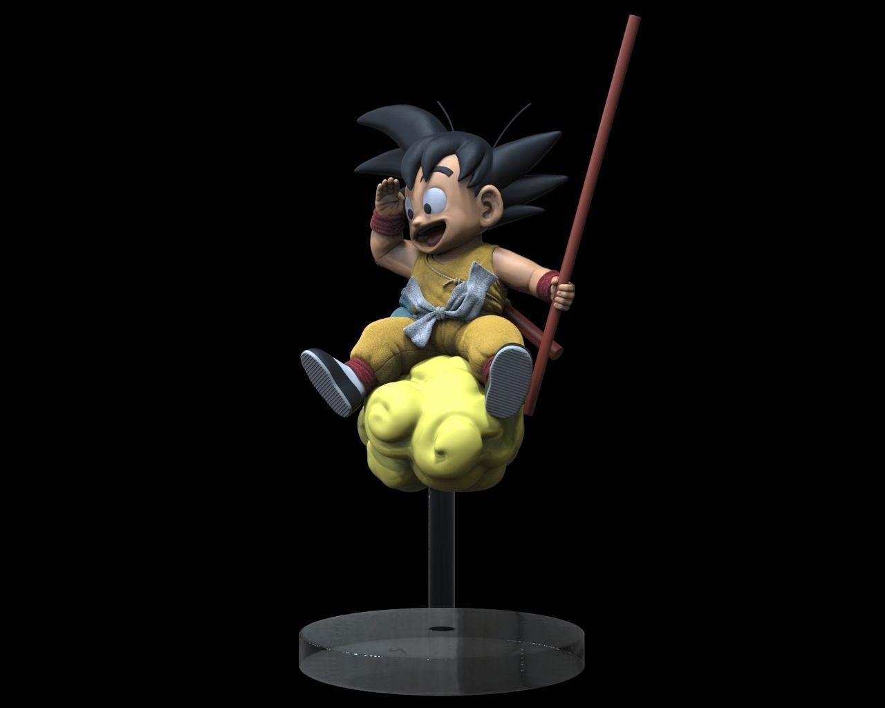 Goku child  3D print model_3