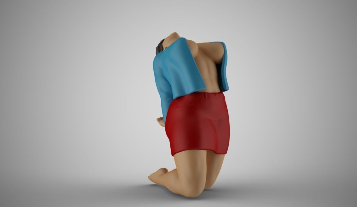 Woman Spring Mood 5 3D print model_6
