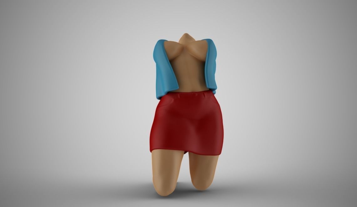 Woman Spring Mood 5 3D print model_5