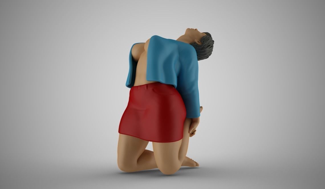 Woman Spring Mood 5 3D print model_4