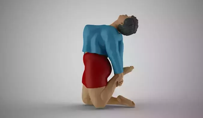 Woman Spring Mood 5 3D print model