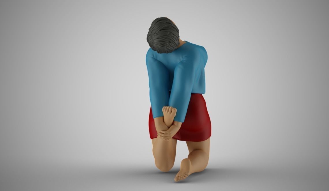 Woman Spring Mood 5 3D print model_9