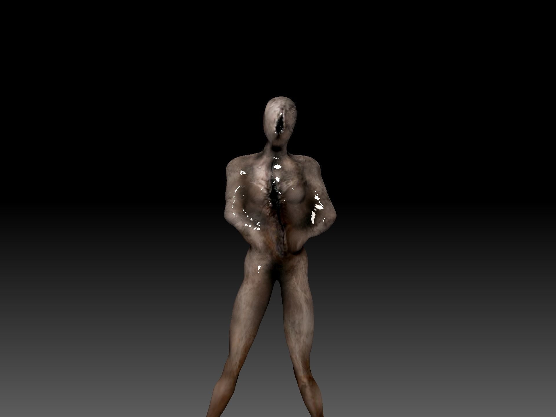 Lying Figure Silent Hill 2 Remake Low-poly 3D model_7