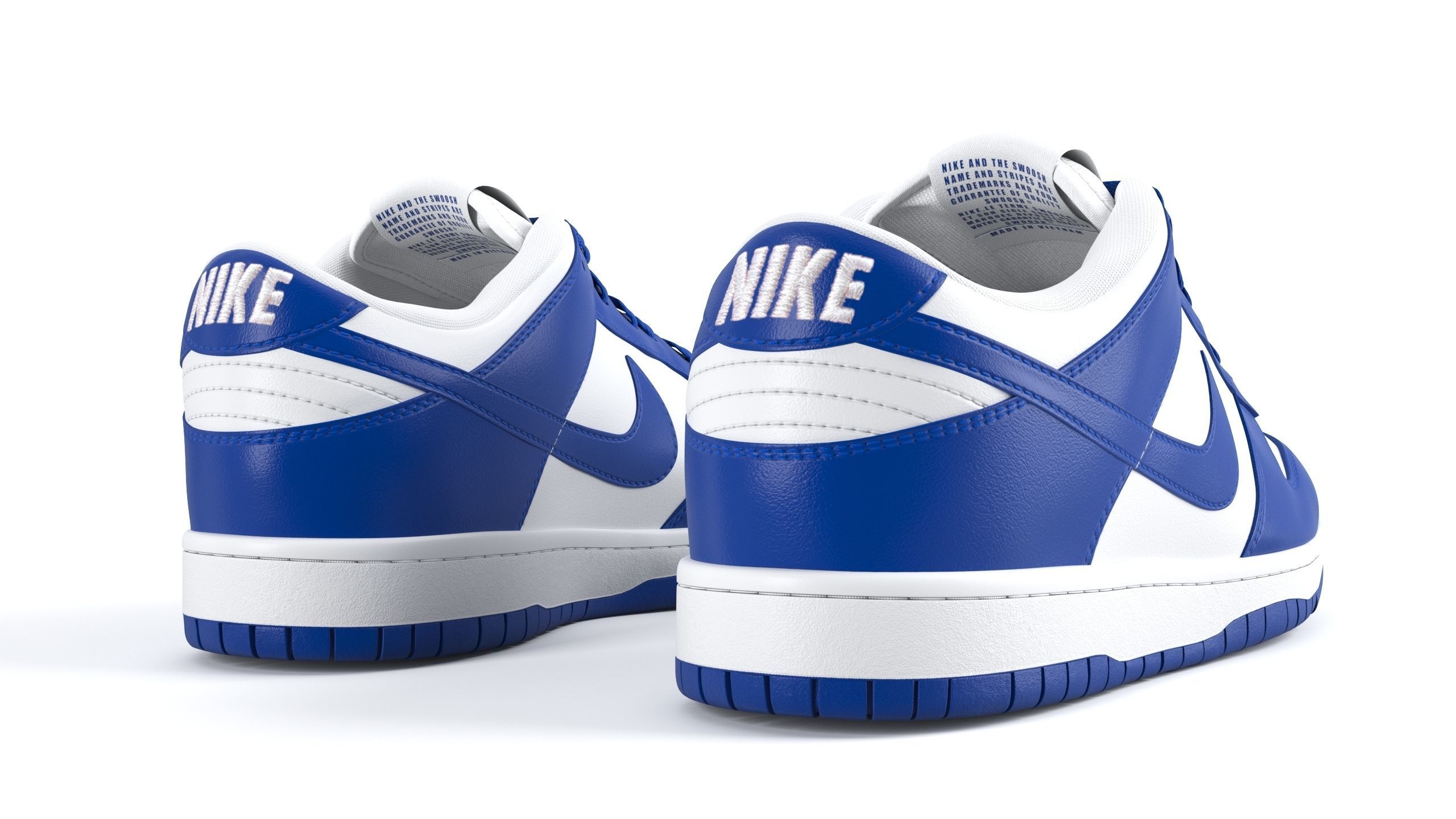 Nike Dunk Low varsity royal PBR Low-poly 3D model_3
