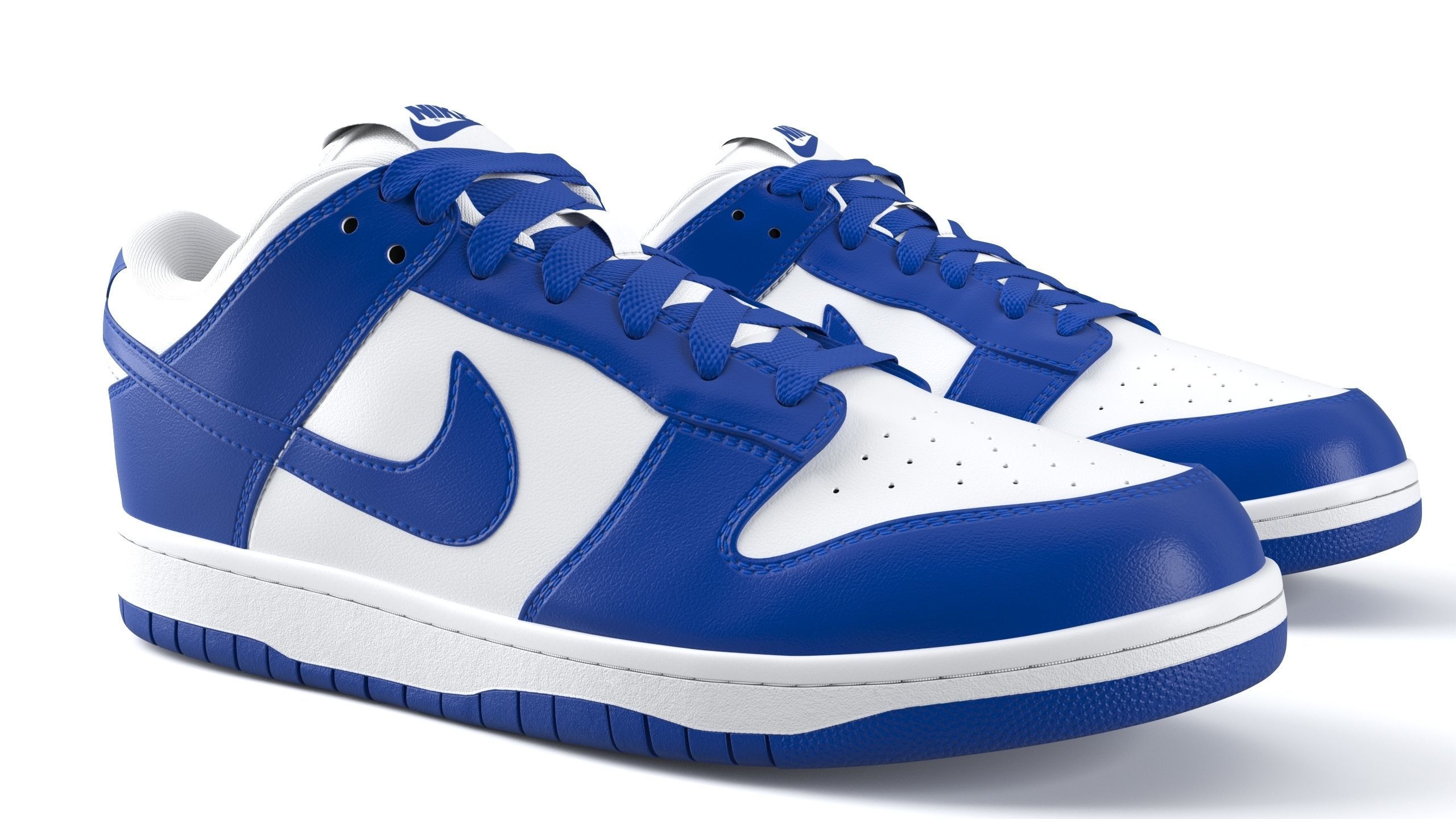 Nike Dunk Low varsity royal PBR Low-poly 3D model_1