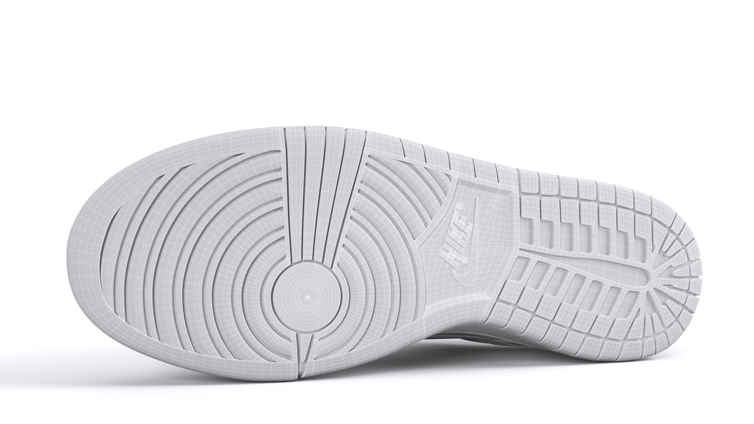 Nike Dunk Low varsity royal PBR Low-poly 3D model_13