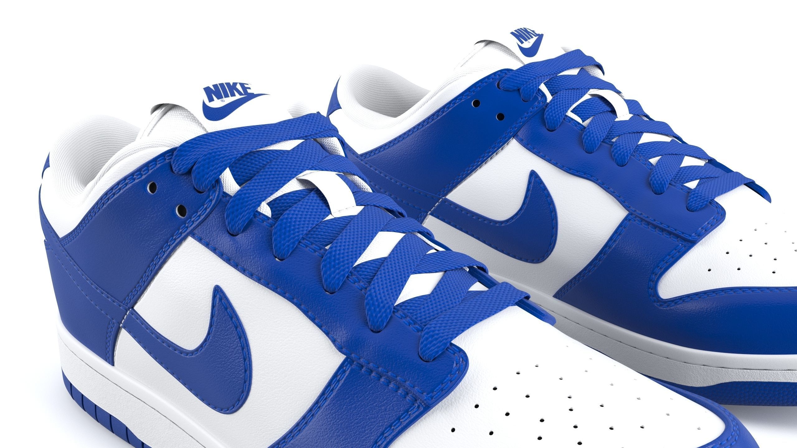 Nike Dunk Low varsity royal PBR Low-poly 3D model_7