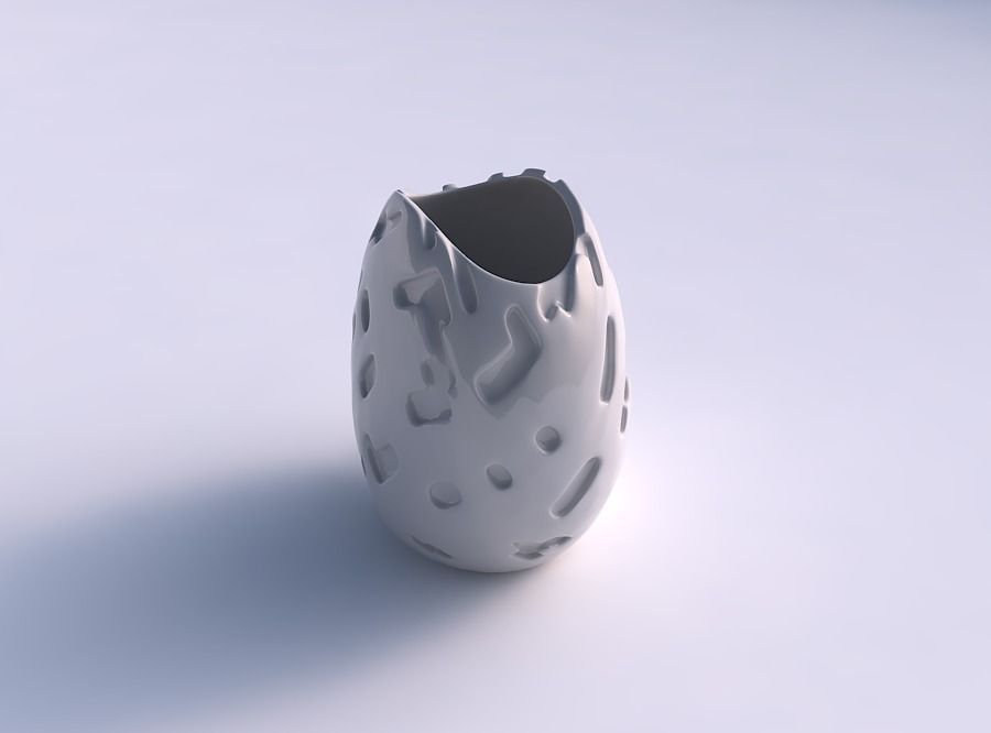 Bowl compressed with cavities smooth 3D print model