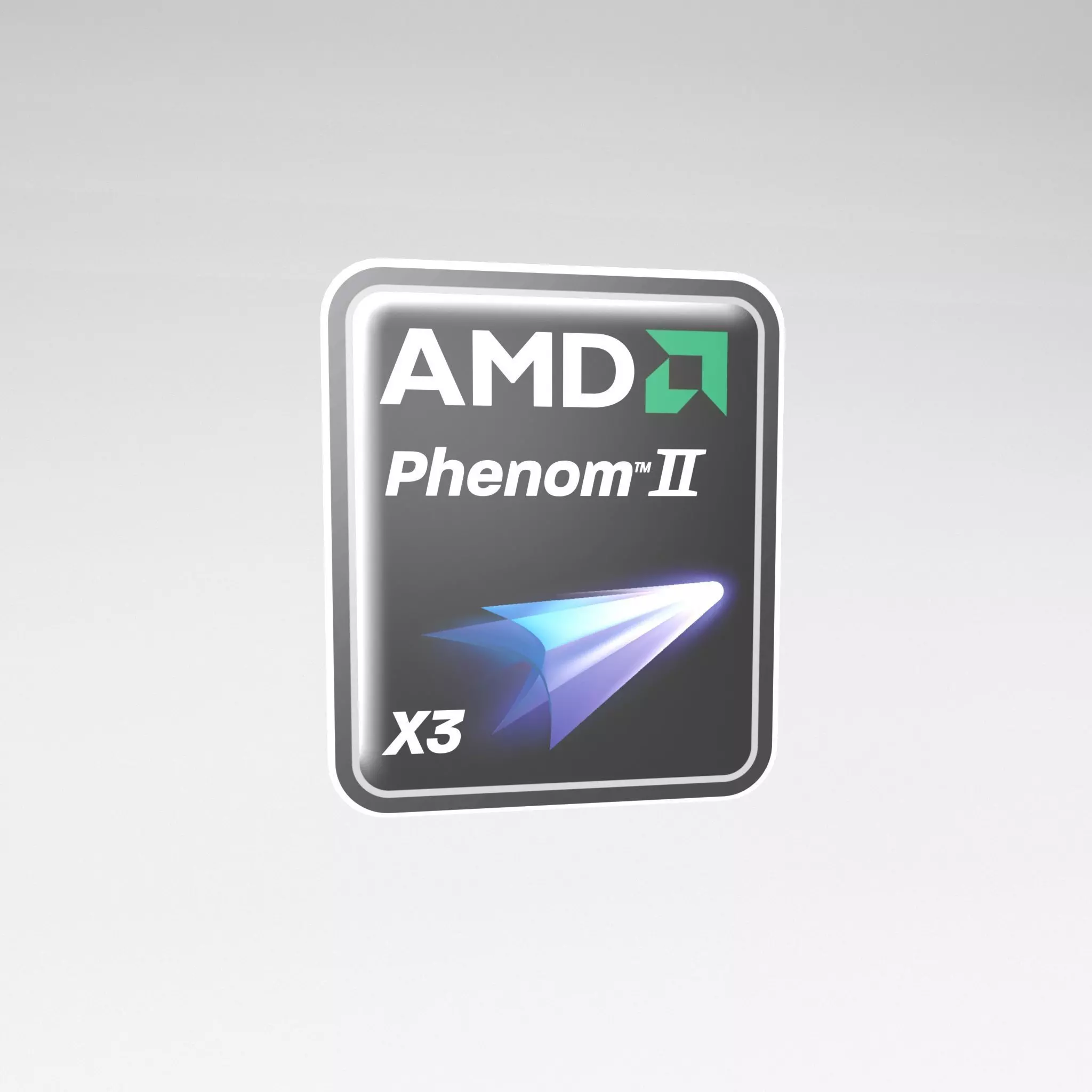 AMD Phenom 2 X3 Tag v2 001 Low-poly 3D model